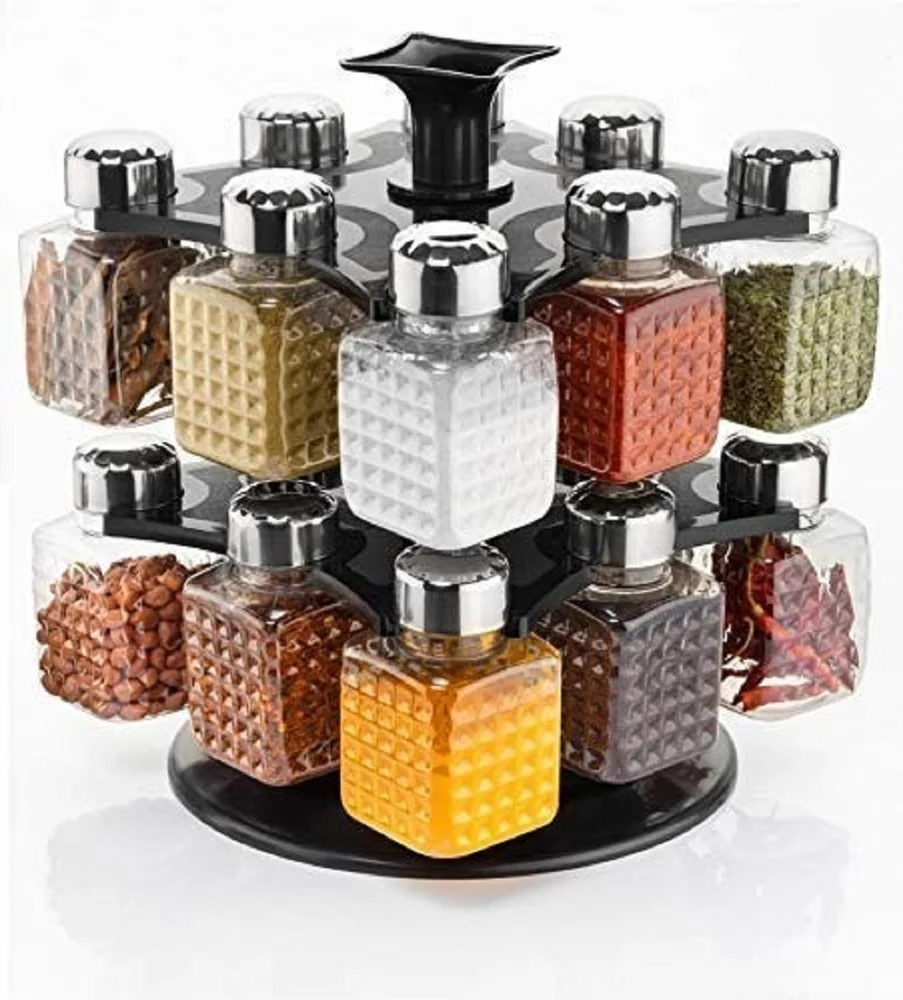 Sqare Spice Rack 8 Jar