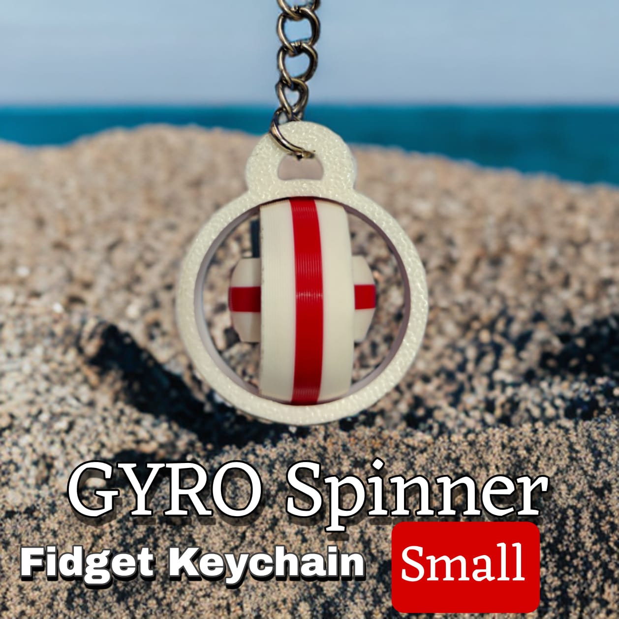 Gyro spinne Fidget Keychain