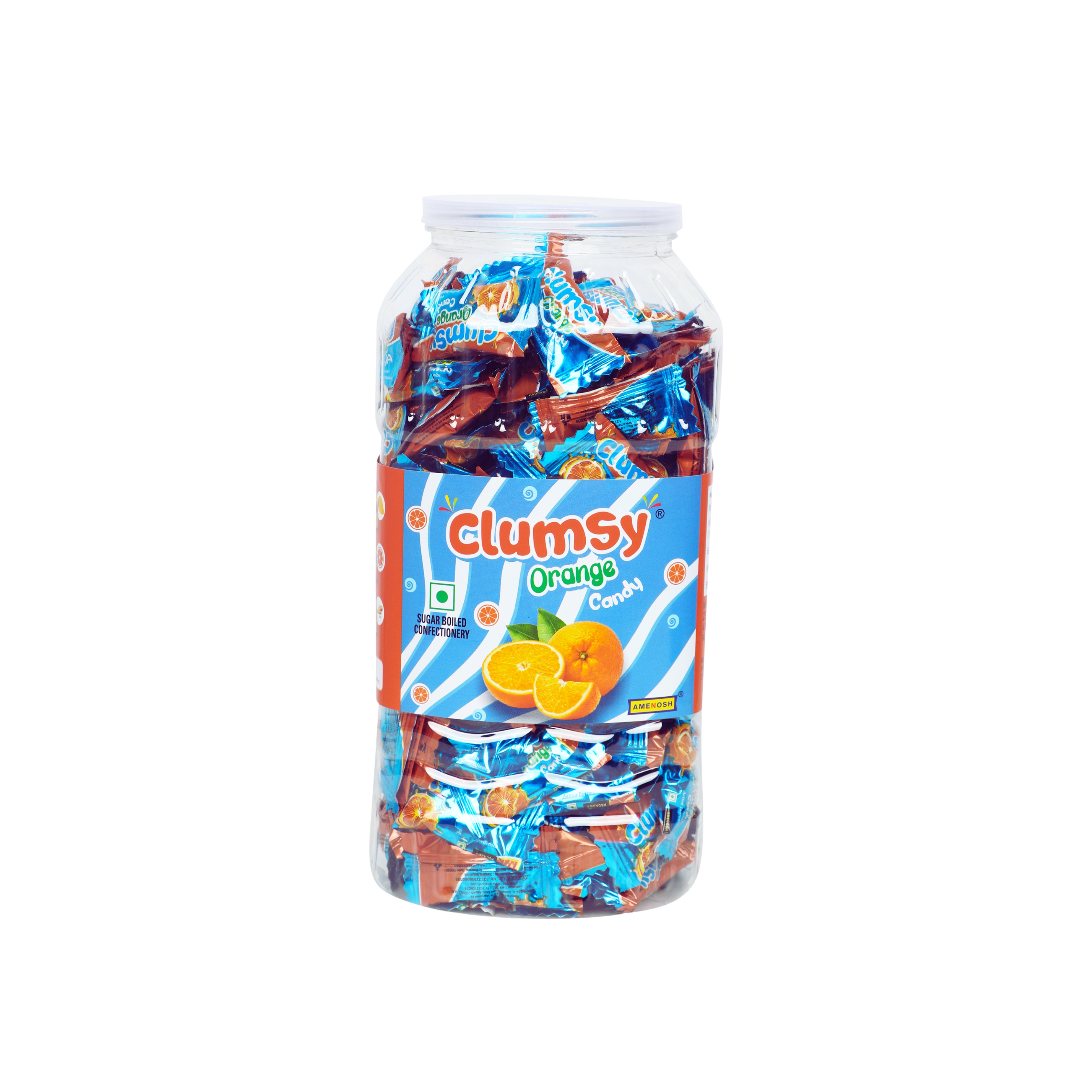 Clumsy Orange candy Jar, 170 candy units