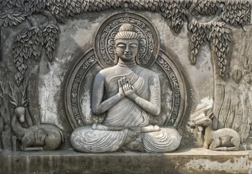 3D Buddha Wall Mural