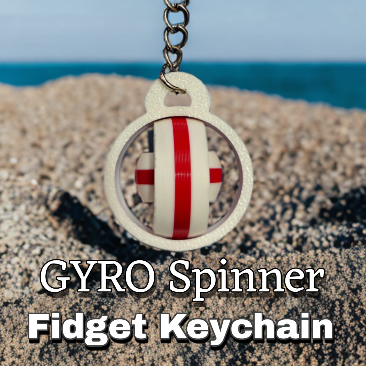 Gyro spinne Fidget Keychain Small